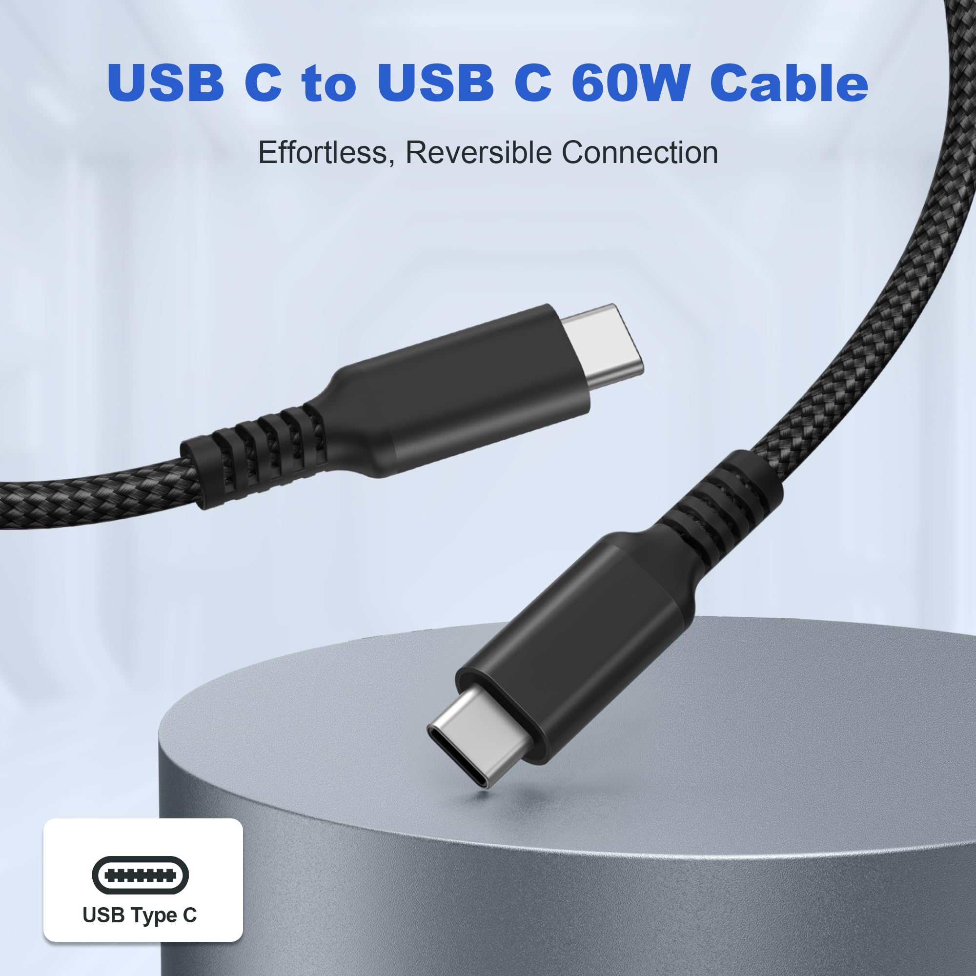 Amazon.com: Basesailor USB C to Type C 60W Cable 10ft/2Pack for